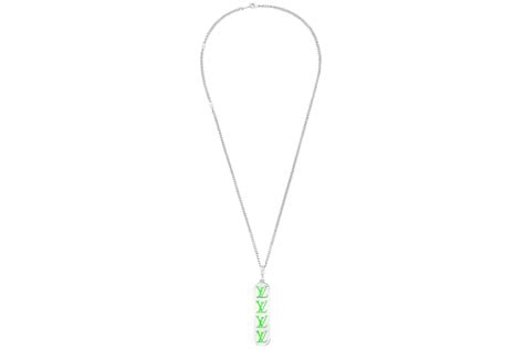 Louis Vuitton LV Skateboard Pendant Green in Silver Metal 